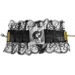 Vintage Lace Victoria Corsage Bracelet - Black