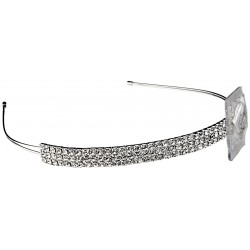 Excitement Crystal Corsage Hair Band - Silver