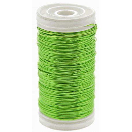 Metallic Wire - Lime Green (0.5mm x 100g) 