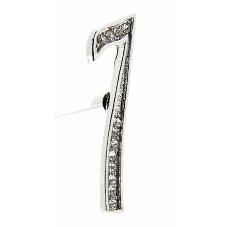 Monogram Numbers 7 - Silver (15cm pin)