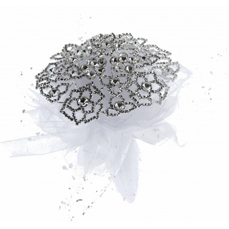 Fancy Brooch Bouquet Glamour- Silver
