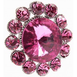 Centre of Attention Brooch Pin - Hot Pink
