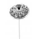 Kara's Kisses - Razzle Silver Floral Pick (1cm Diameter, 3 pieces per pack)