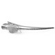 Accent Crystal Corsage Hair Clip - Silver