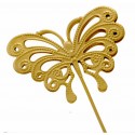 Butterfly Shaped Flowergirl Wedding Day Wand - Gold