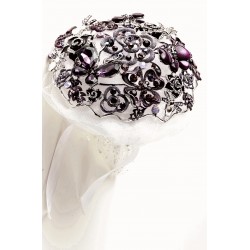 Fancy Brooch Bouquet Everlasting - Purple