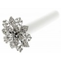 Superior Single Diamante Wedding Day Brooch Bouquet - Silver