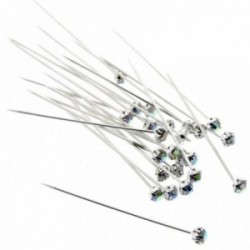 4mm Diamante Corsage Pin - Iridescent (4cm pin, 72pcs per pk)