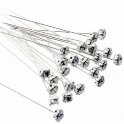 5mm Diamante Corsage Pins - Silver (4cm pin, 36pcs per pk)