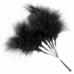 Fluffy Feathers - Black (24cm Long, 6pcs per pk)