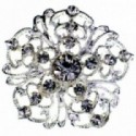Princess Brooches Belle - Silver (3cm Diameter on 15cm pin)
