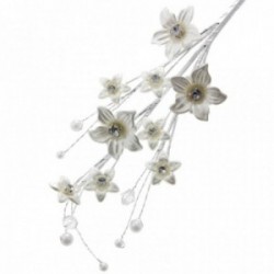 Forget Me Not Leaf Spray - Pearl White (26cm Long)