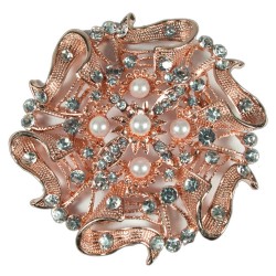 Buttons & Bows Chair Back Brooch - Rose Gold (8.5cm Diameter)