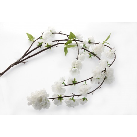 Large Cherry Blossom Spray - White (95cm Long)