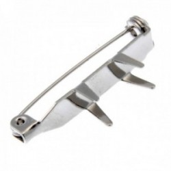 Metal Corsage Clip - Silver (3cm Long, 12pcs per pk)