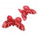 7cm Glitter Butterflies - Red (12pcs per pk, on a 20cm Wire)