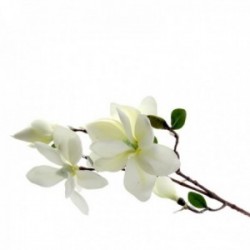 Magnolia - Cream (4 heads & 2 buds, 85cm long)