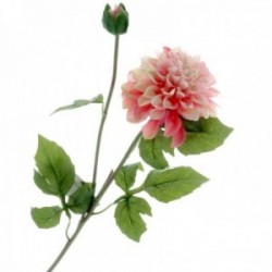 Dahlia - Pink (1 flower & 1 bud, 64cm long)