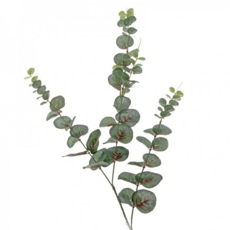 Mini Silk Spiral Eucalyptus Spray - Dark Green (90cm long)