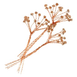 4mm Diamante Branch - Rose Gold  (3bunches x 6 stems per bag)