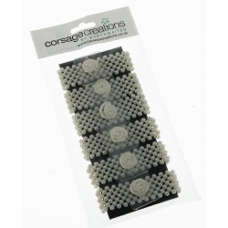 Narrow Classic Corsage Bracelet - Cream (6pcs per pk)