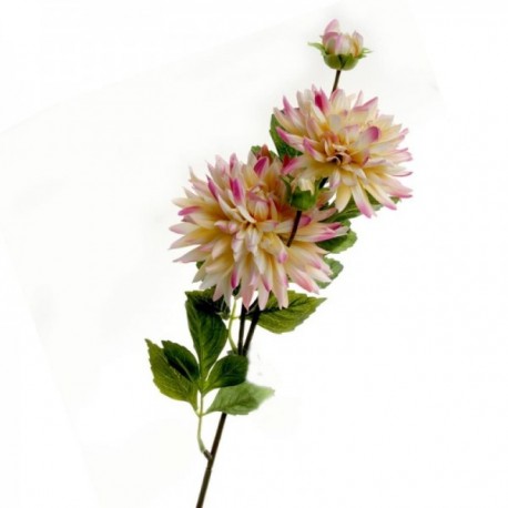 Spiked Dahlia - Pink/Cream (108cm long, 4 heads)