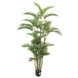 Golden Palm Tree with Pot - Natural (180cm tall, 16 fronds)