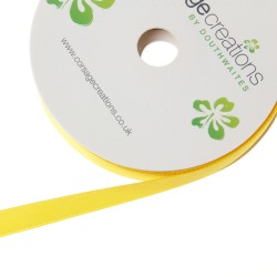 25mm Double Faced Satin - Yellow (25mm x 20m)