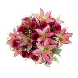 Rose & Lily Bouquet Pink Mix (24 heads)