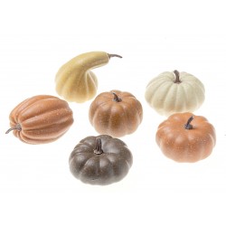 Assorted Pumpkin Pack - Mixed Colours (6 pumpkins per pack, approx. 7-10cm diameter)