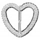 Bubble Buckles Heart - Silver (7cm diameter, 6 pcs per pk)