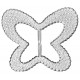 Bubble Buckles Butterfly - Silver (9cm diameter, 6 pcs per pk)