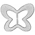 Bubble Buckles Butterfly - Silver (9cm diameter, 6 pcs per pk)