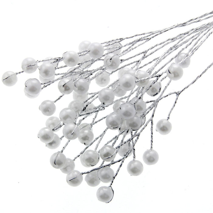 Bead Bunch 6mm - White (12 sprays per pk)