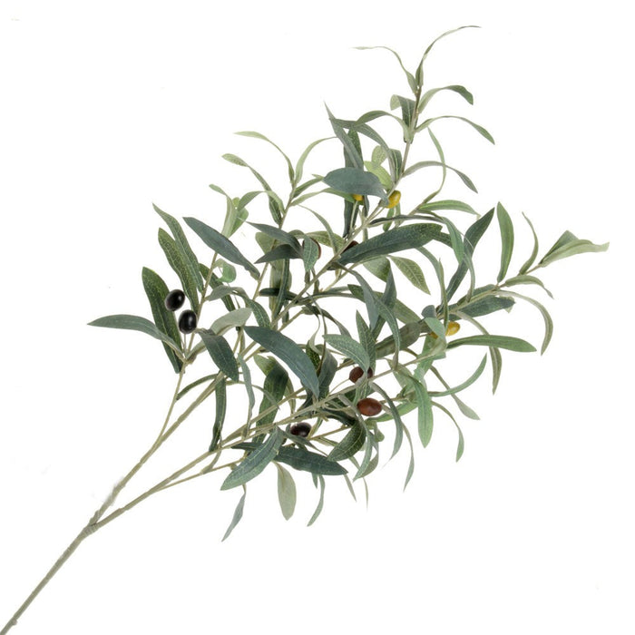 Olive Spray with Olives - Green (100cm long, 116 leaves)