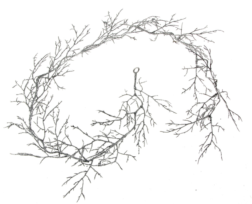 Glittered Twig Garland - White (130cm long)