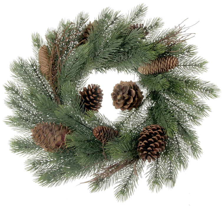 Pinecone Wreath - Green/Brown (55cm diameter)