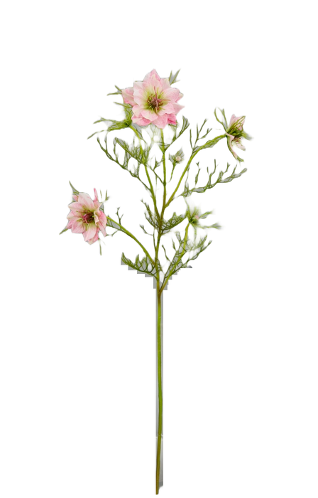 Artificial Nigella Spray - Pink (69cm long)
