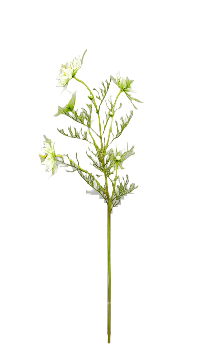 Artificial Nigella Spray - White (69cm long)