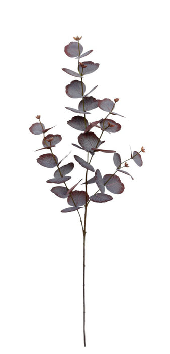 Artificial Spiral Eucalyptus Spray - Burgundy (87cm long with 4 branches)
