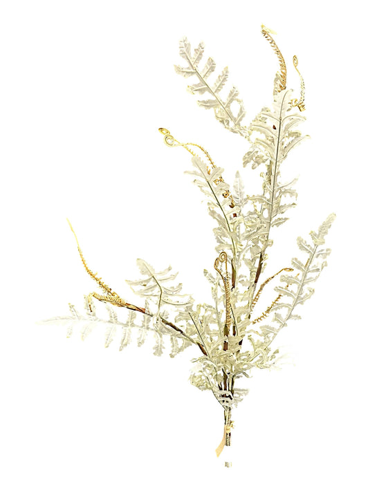 Artificial Dry Fern Bundle - White/Ivory (120cm long with 5 stems)