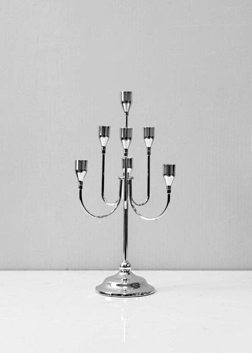 Harpey Candleabra for 7 Candles - Silver (23x23x40cm)