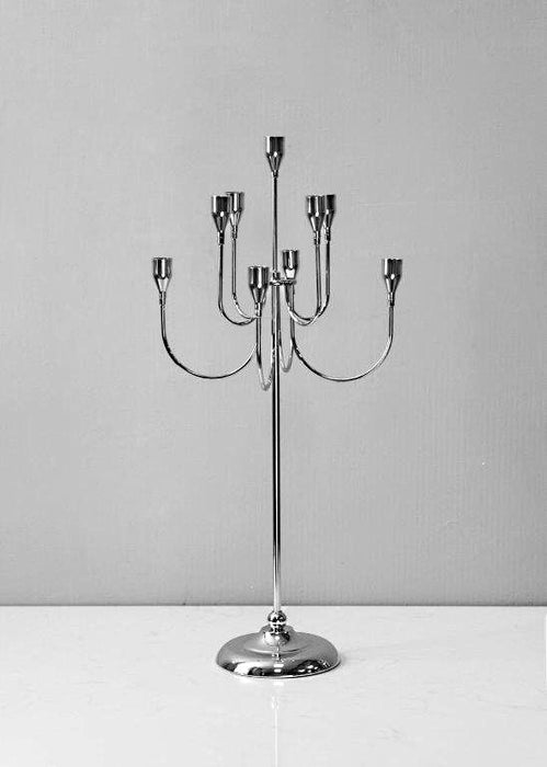Harpey Candleabra for 9 Candles - Silver (30x30x65cm)