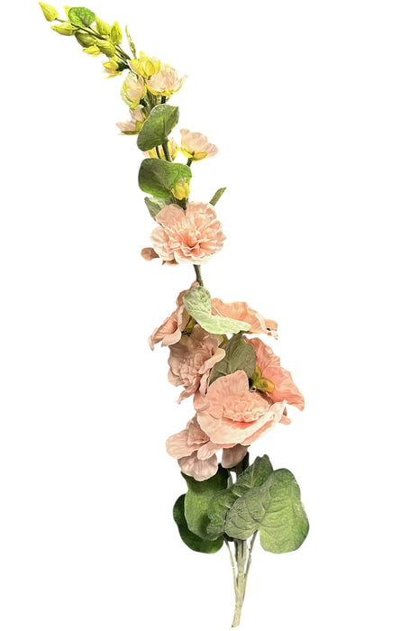 Artificial Hollyhocks Spray - Light Mauve (110cm long)
