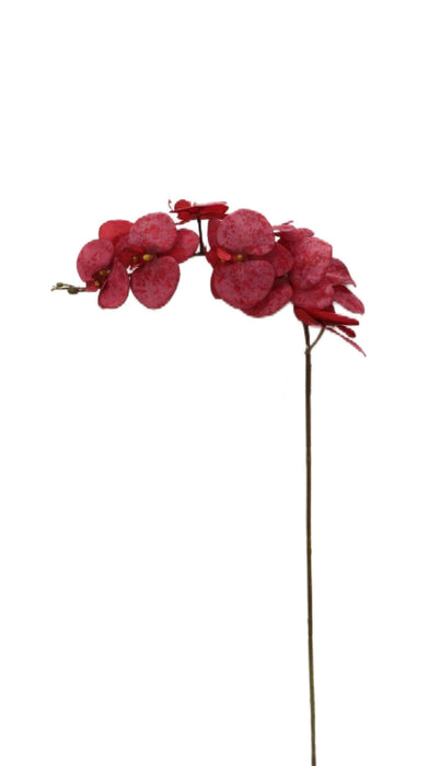 Artificial Phalaenopsis Spray - Red (102cm long with 9 heads)