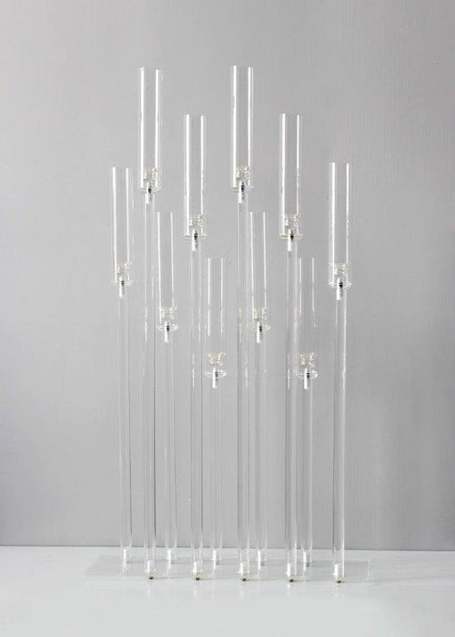 Rectangle Base Acrylic Candle Display for 10 Candles - Clear (60x20x108cm)
