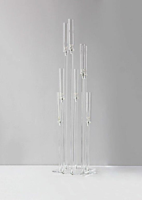 Square Base Acrylic Display for 8 Candles - Clear (28x28x128cm)