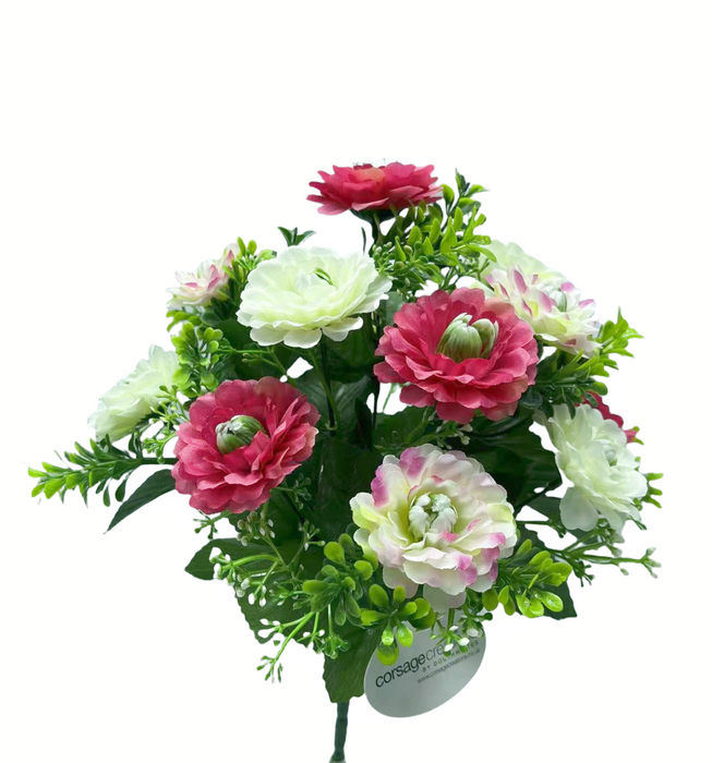 Scabious Bush - Pink/Ivory (12 heads, 33cm long)