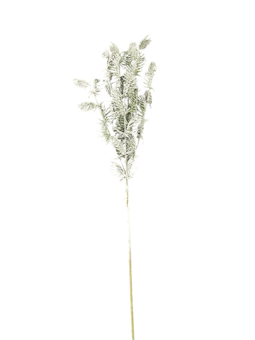Snowy Pine Branch - White & Green (80cm long)