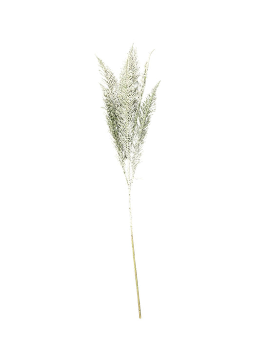 Snowy Fern Branch - White & Green (83cm long)